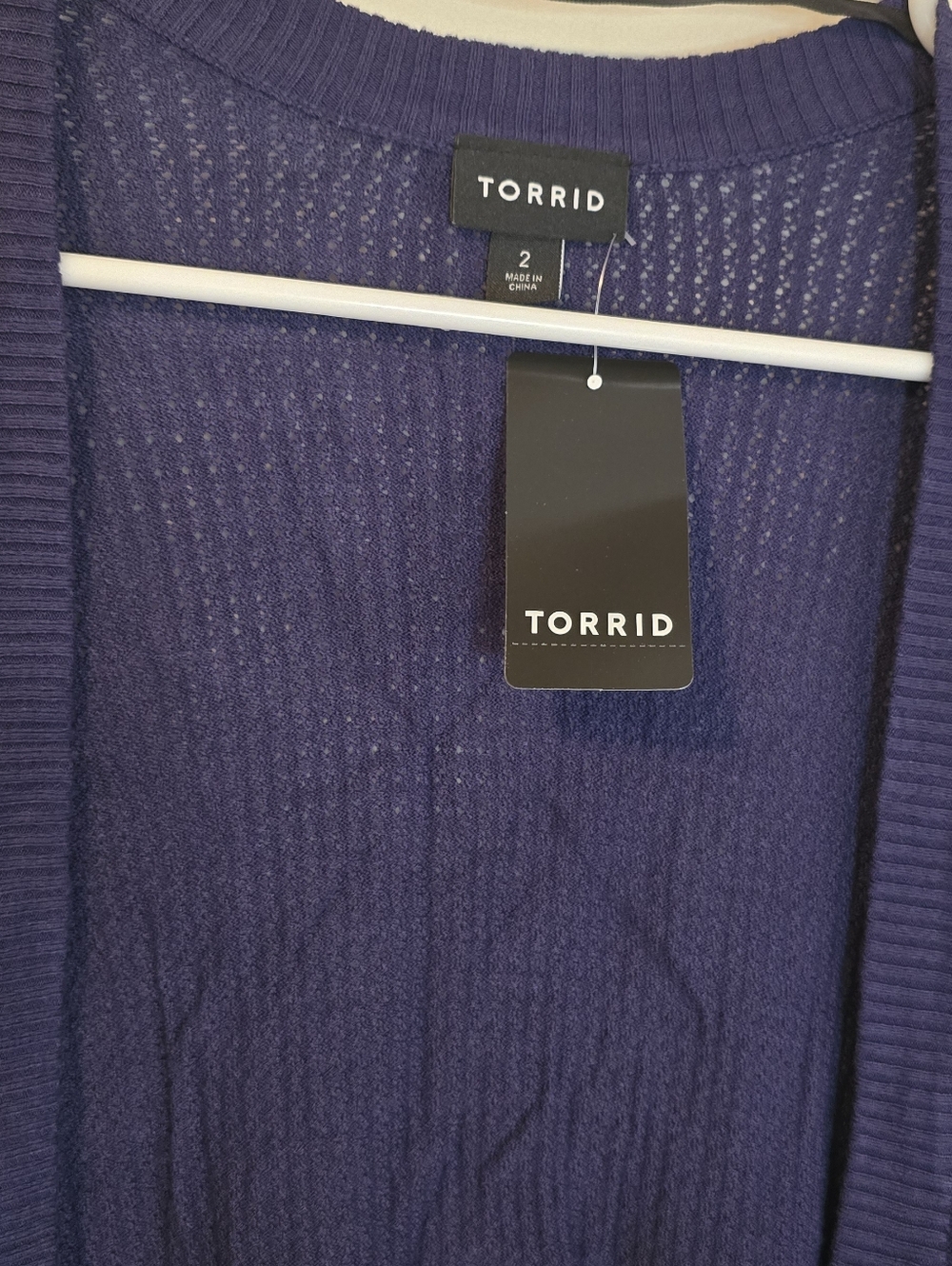 NWT Torrid Navy Open Front Lightweight Cardigan - Picture 3 of 4